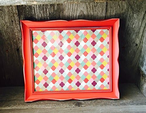 Scarlet Red French Country 8 x 10 Photo Frame - Ornate scrolled detailing - Distressed red Picture Frame