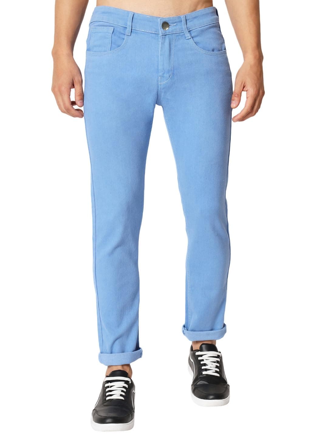 KARGEENSMen's Jeans Pant Slim Fit Stretchable Casual Wear Low Rise Cotton Blend Denim