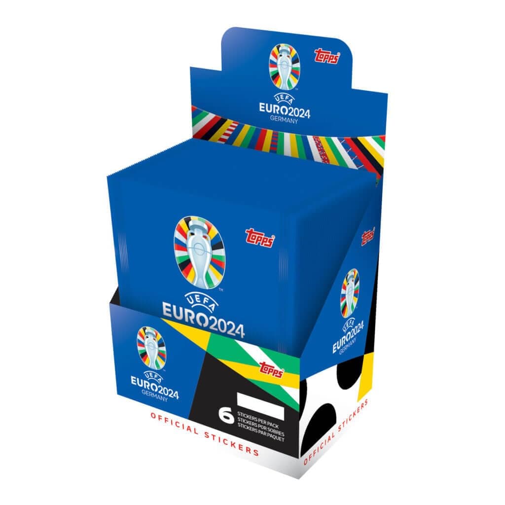 Topps Official Collection of Stickers Euro 2024 - Full Box (50 Packs) 6 Stickers per Pack (300 Stickers)