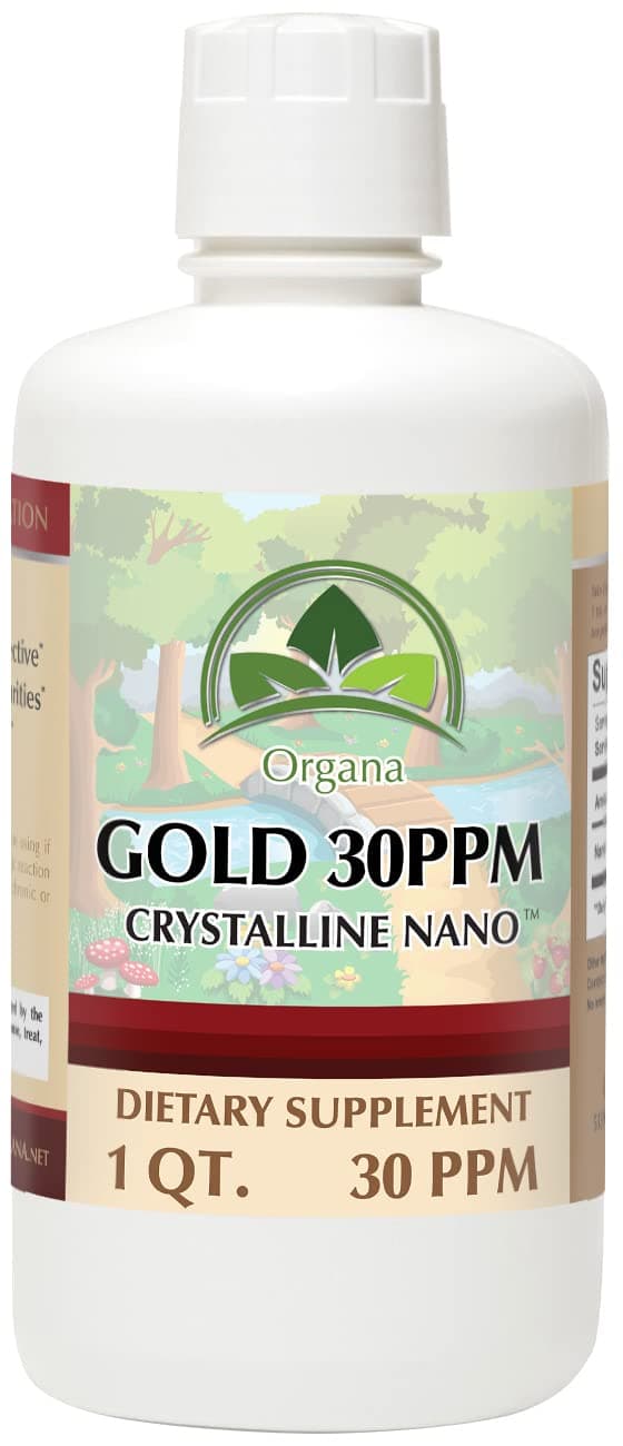 Organa Pure Crystalline Liquid Gold Supplement - 30 PPM - Colloidal Minerals 32 Ounce