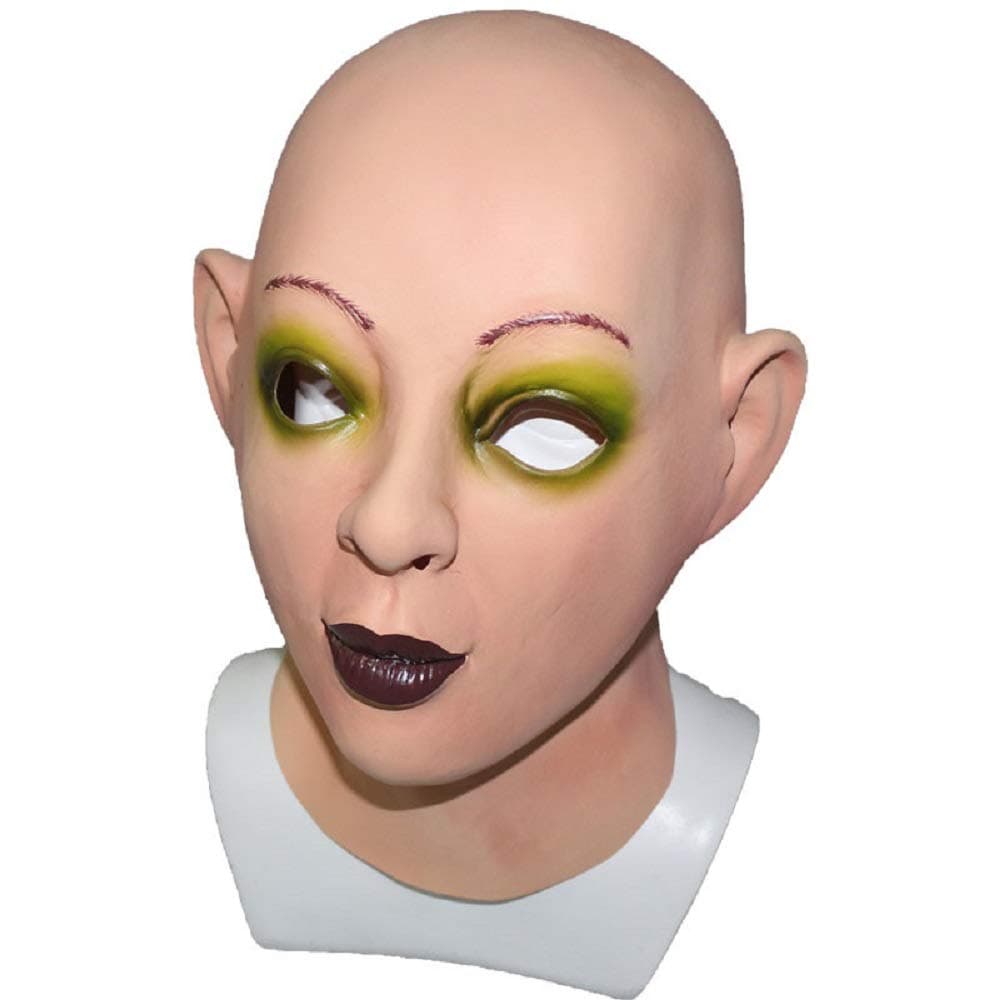 Latex Female Face Mask Halloween Fancy Dress Costume Woman Mask Character Delux Party Mask Male Dress Up