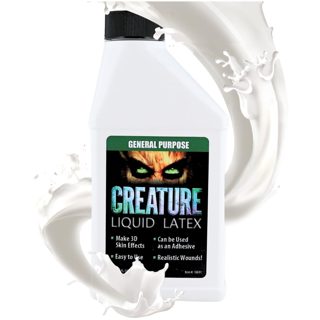 FX Creature Liquid Latex | Clear | General Purpose Professional Special Effects Liquid Latex | 473 ml | Dries Clear