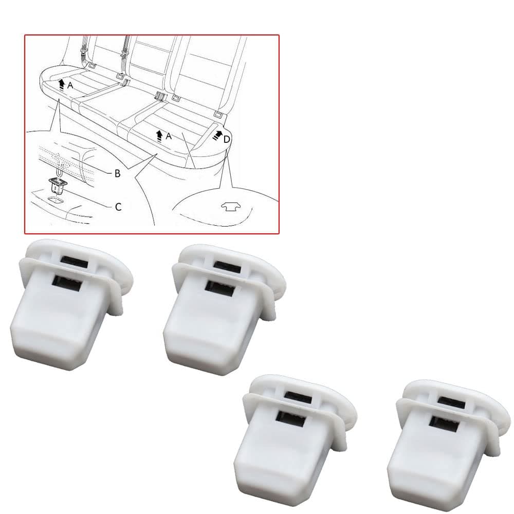 4 Pack Rear Seat Card Buckle Clamp Cushion Clips Universal Vehicle Back Seats Fixed Clasp Car Auto Cushion Pad Fastener for Audi A3 A4 A6 Q3 Q5 Volkswagen Buick Chevrolet Toyota