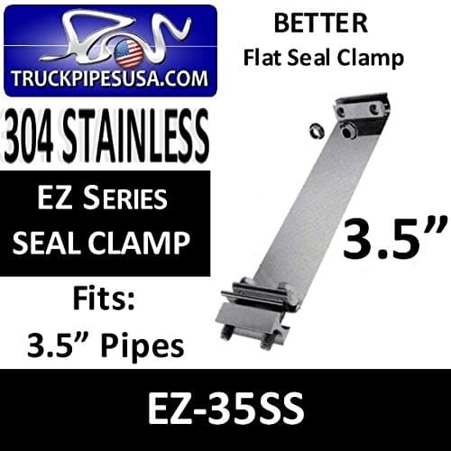 3.5" EZ-Seal Flat Seal Exhaust Band Clamp Stainless Steel EZ-35SS