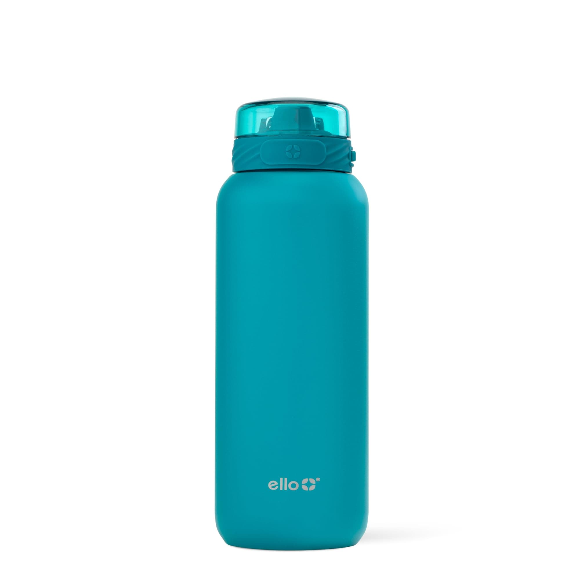 Ello Cooper 32oz Stainless Steel Water Bottle with Straw and Carry Handle, Double Walled and Vacuum Insulated Metal, Leak Proof Locking Lid with Soft Silicone Spout, Reusable, BPA Free, Antigua