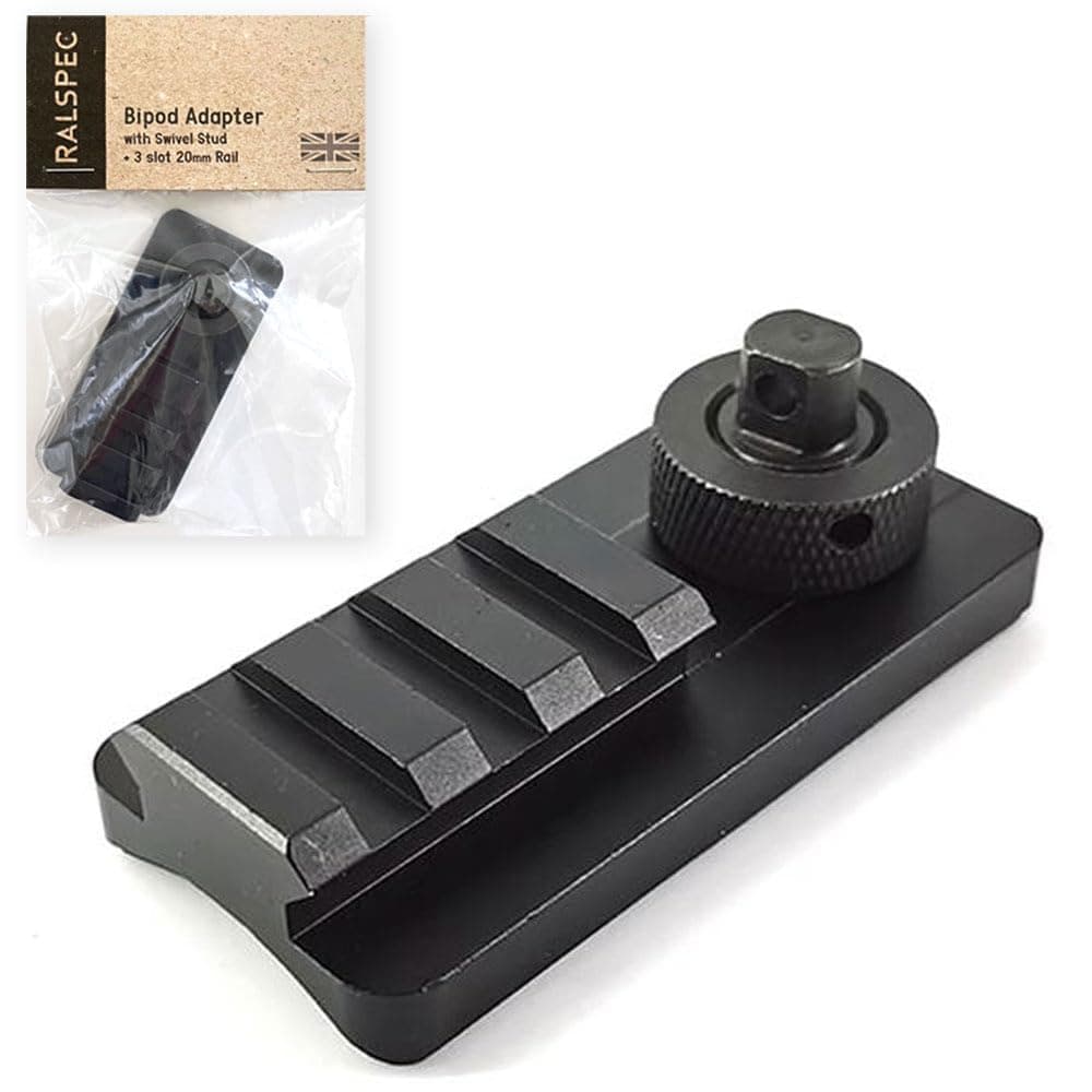 Sling Swivel Bipod Adapter Mount Stud with 3 slot 20mm Weaver Picatinny Rail