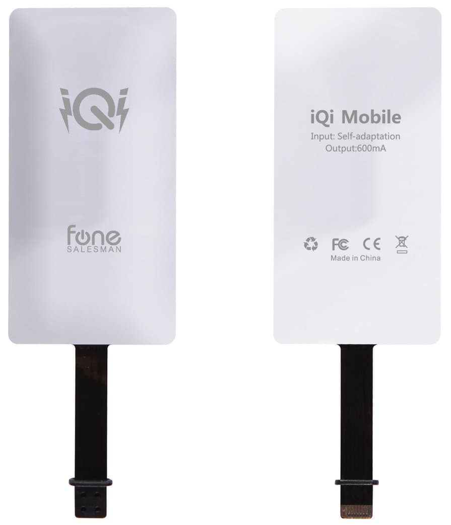 Fonesalesman iQi Mobile - New & Improved 0.5mm Thin Qi Wireless Charging Receiver for iPhone 7, 7 Plus, 6S, SE, 6S Plus, 6, 6 Plus, 5, 5C, 5S For a Soft Case