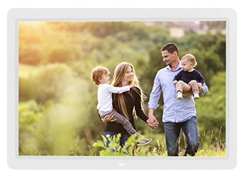 14 inch Digital Photo Frame 1080p and Video with a Motion Sensor and 16GB of Internal Memory - White