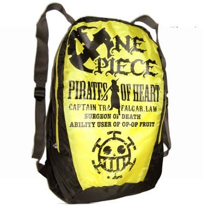One Piece Backpack Pirates of Heart Yellow School Backpack