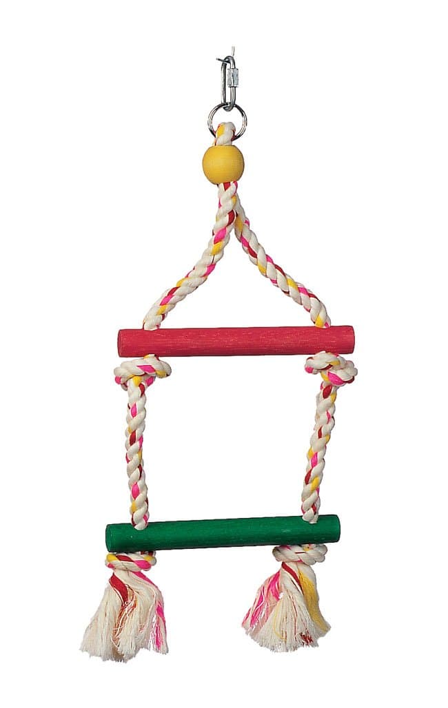 Living World Junglewood 2-Step Rope Ladder, Small, 6 Inches x 14 Inches