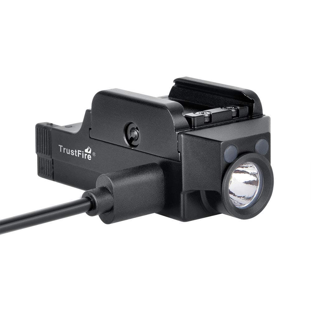 TrustFire GM21 510 Lumens LED Pistol Light USB Rechargeable Weaponlight with Adjustable Rail, Quick Release Mount for Glock, Springfield, Sig Sauer