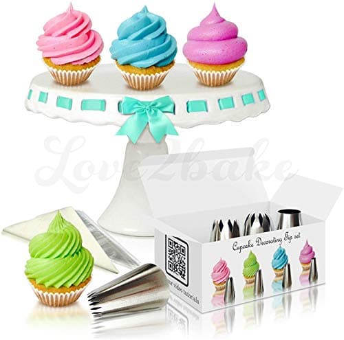 Cupcake Decorating Tip Set - 3 Pcs Large Piping Tips Set - Frosting Piping Kit Pastry Tips Set Eclair Piping Tip Christmas Piping Tips Large Pastry Bag Tips Cake Piping Kit Icing Tips