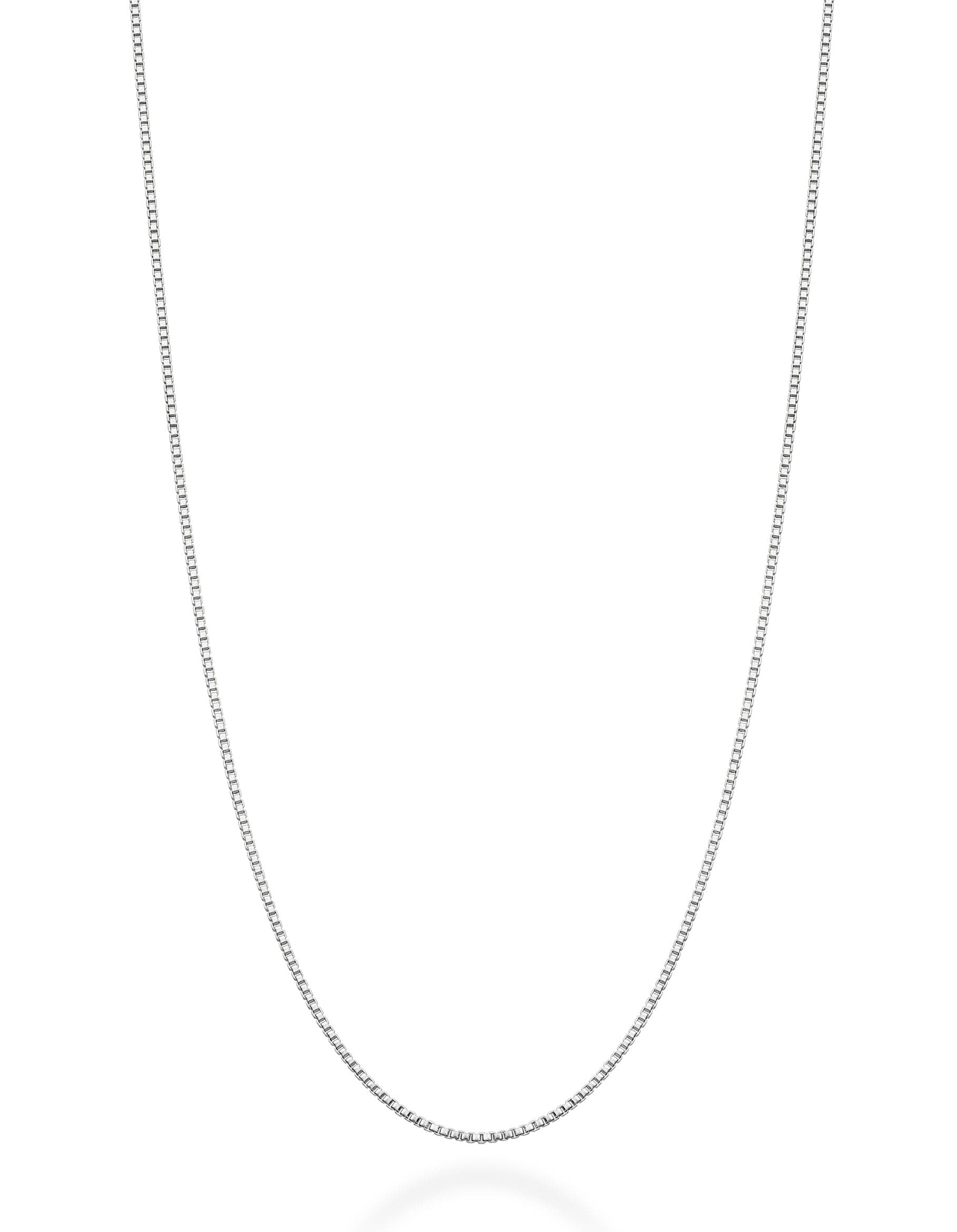 Italian 925 Sterling Silver or 18K Gold Plated 925 Sterling Silver Thin 1mm Box Chain Necklace for Women, Made in Italy
