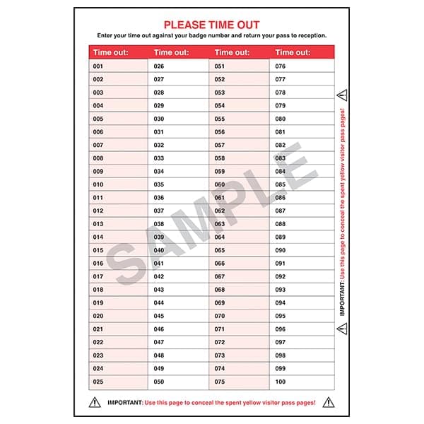 V Safety GDPR Compliant Business Visitor Book with Visitor Badge Inserts, 100 90 x 60 mm