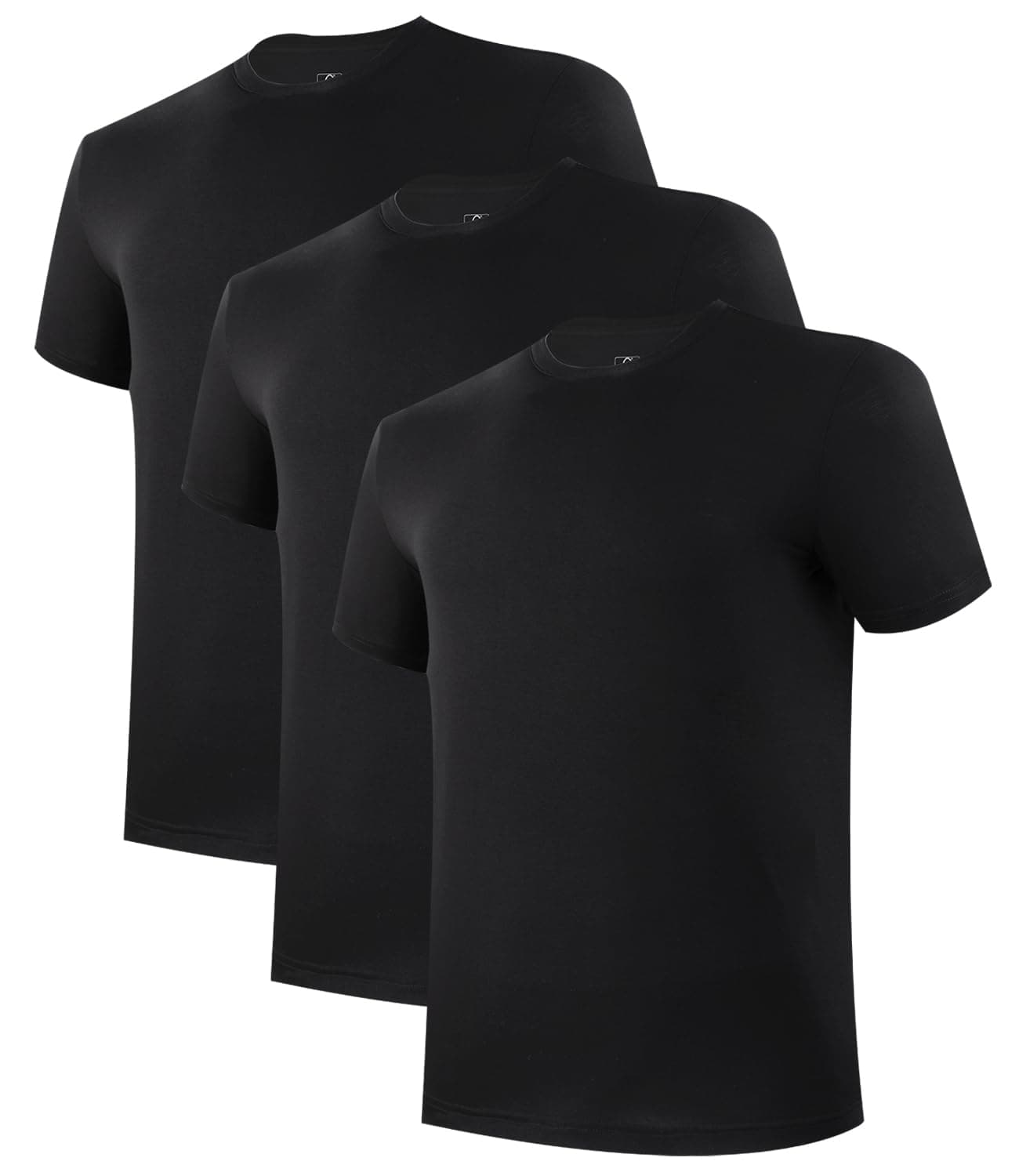 Men's Undershirts for Men Pack,Moisture-Wicking Tees,Stretch Crew Neck Soft T-Shirts
