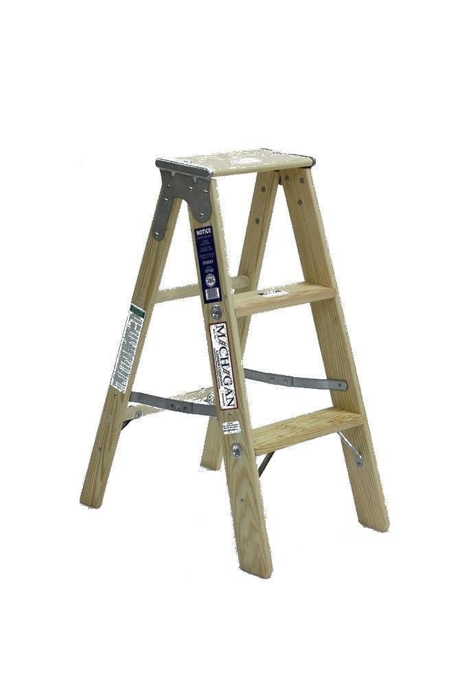 1311-03 250 Pound Duty Rating Type 1 Stocky Wood Stepladder, 3-Foot