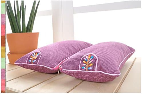 Hansil Retinispora and Buckwheat Pillow, 8 Colors(golden yellow, Water melon, Pink, Purple, Red, Light green, Date, Blue), Korean Pillow (Purple)
