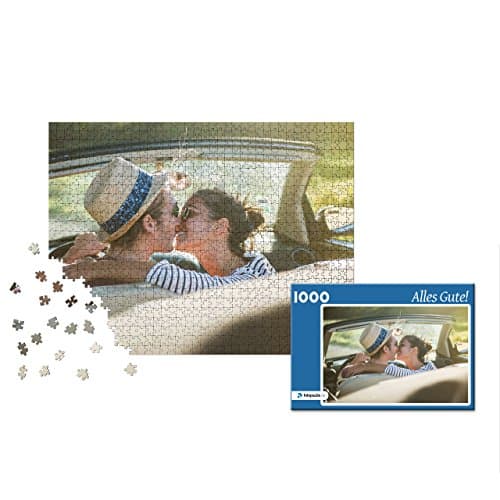 puzzleYOU Photo Puzzle with 1000 Pieces: Custom Puzzle with Your Image and an Individual give-Away Puzzle Box (Blue)