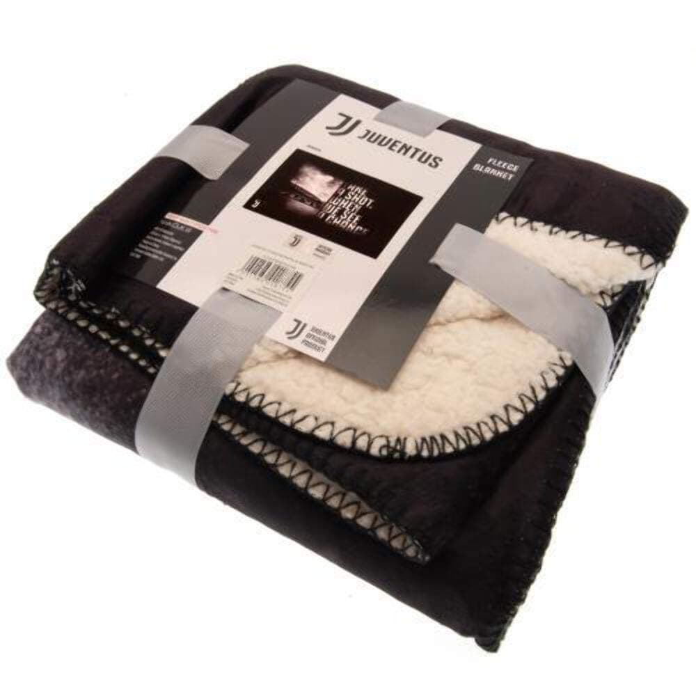 FOCO Juventus FC Sherpa Fleece Blanket (One Size) (Black/White)