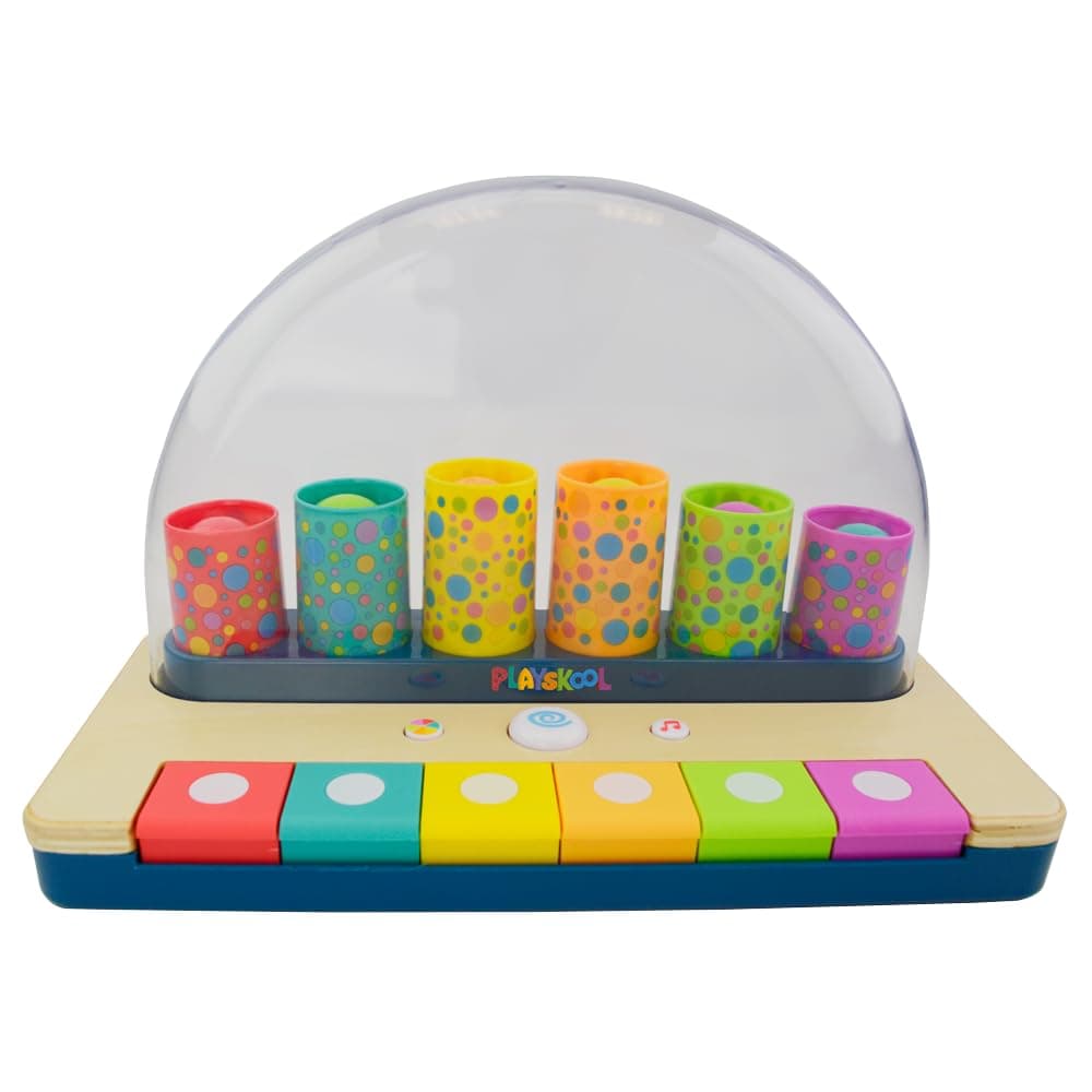 Playskool Little Wonders Pop-A-Tune - Piano Toy - Colorful Tubes & Keys Teach Cause & Effect - Silly Sounds and Classic Piano - for 12 Months+