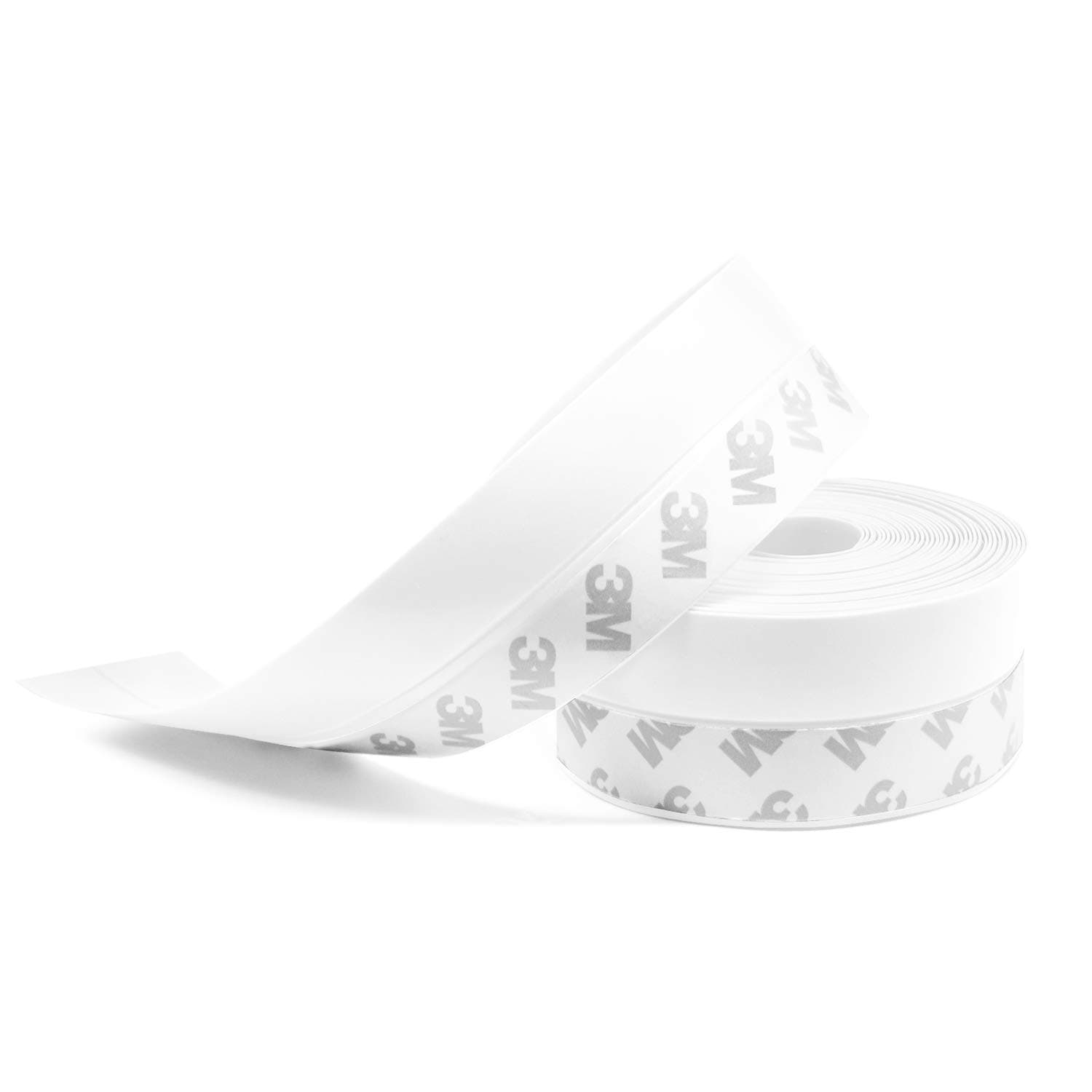 TAROSE Weather Stripping, Silicone Door Seal Strip Door, Window, Transparent 16 Feet Long, White (Width 25mm)