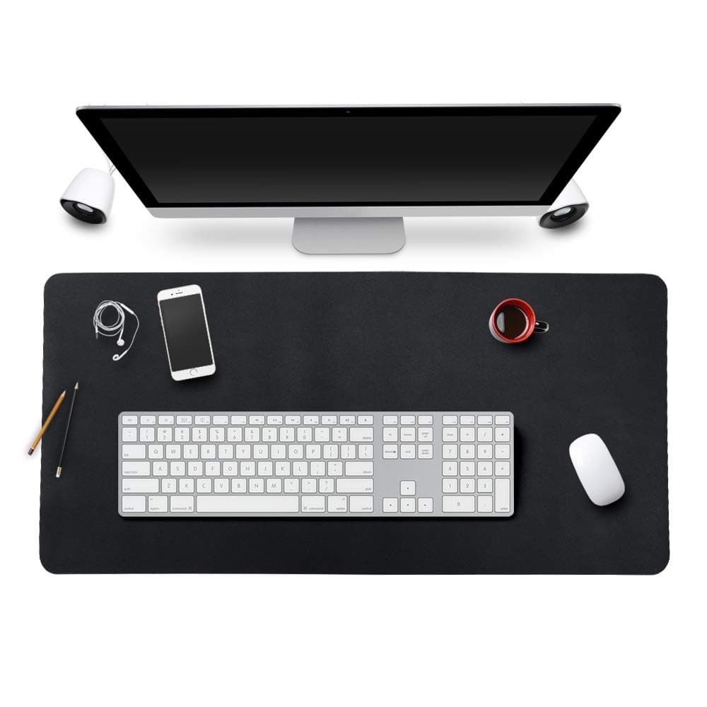 Gaming Mouse Mat Pad Large Thick (800×400×4mm) Grandix XXXL Extended Led Mousepad with Non-Slip Rubber Base, Soft Computer Keyboard Mice Mat for MacBook, PC, Laptop, Desk - Black