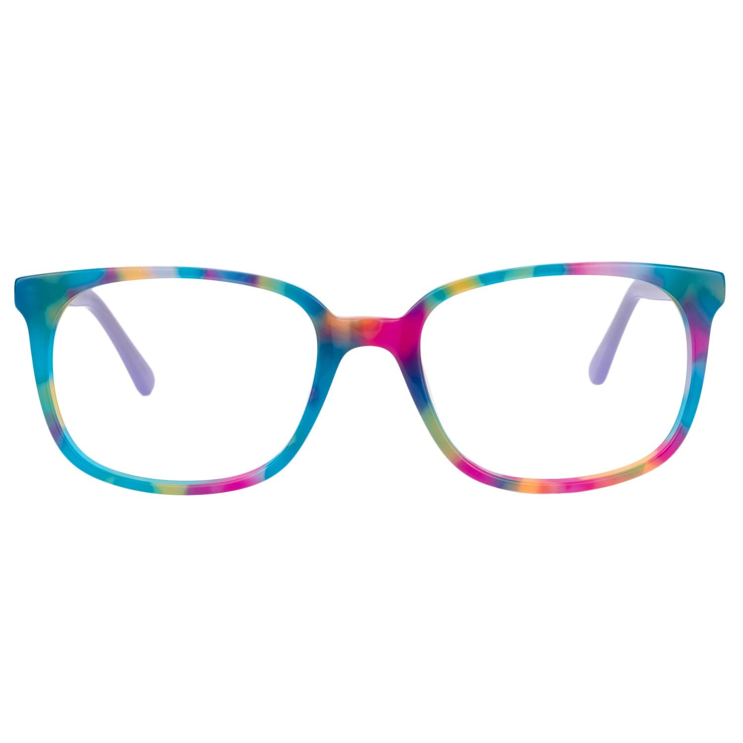 Zeelool Classic Colorful Acetate Rectangle Eyeglasses with Non-prescription Clear Lens Angell ZOA01762-01 Blue