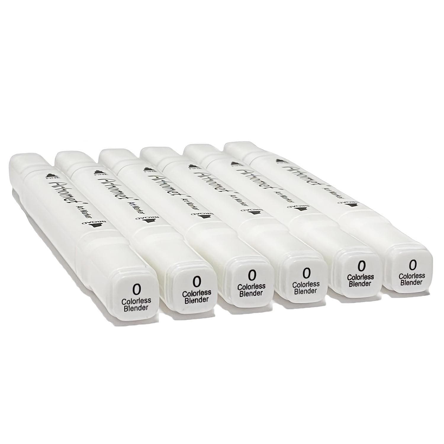 6-Pack Clear Alcohol Marker Set, Blender Blending Clear Markers with Double Ends, Art Markers, Sketched Drawing, Double Tip Markers Pa