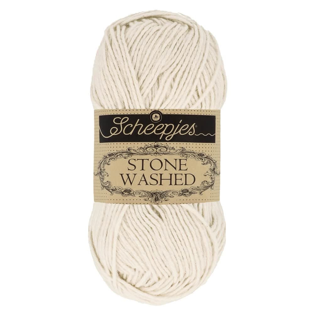 Scheepjes Stone Washed 50 g – Moon Stone 801 Beige Cotton-Acrylic Yarn