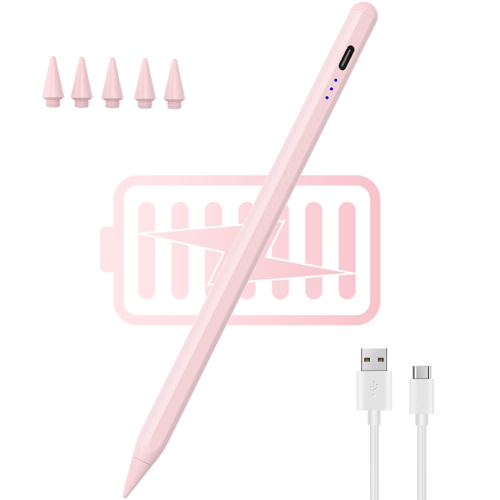 Stylus Pen for iPad Pencil 2.5X Faster Charging Low Latency Compatible with (2018-2025) Apple iPad 11-inch (A16)/10.2-Inch, Air 11-inch M3/M2/4/5th, Mini A17 Pro/5/6th, Pro11/12.9"/M4, 10th -6th Gen