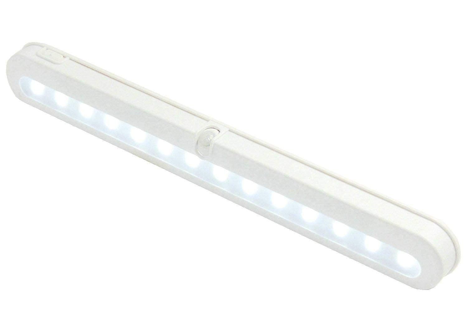 JEBSENS - Motion Sensor Light for Wardrobe T01 New 14 LED Battery Operated Lights for Cabinets, Cupboard Light with PIR - Motion Activated Automatic Light Up, Works Day & Night Cool White Light