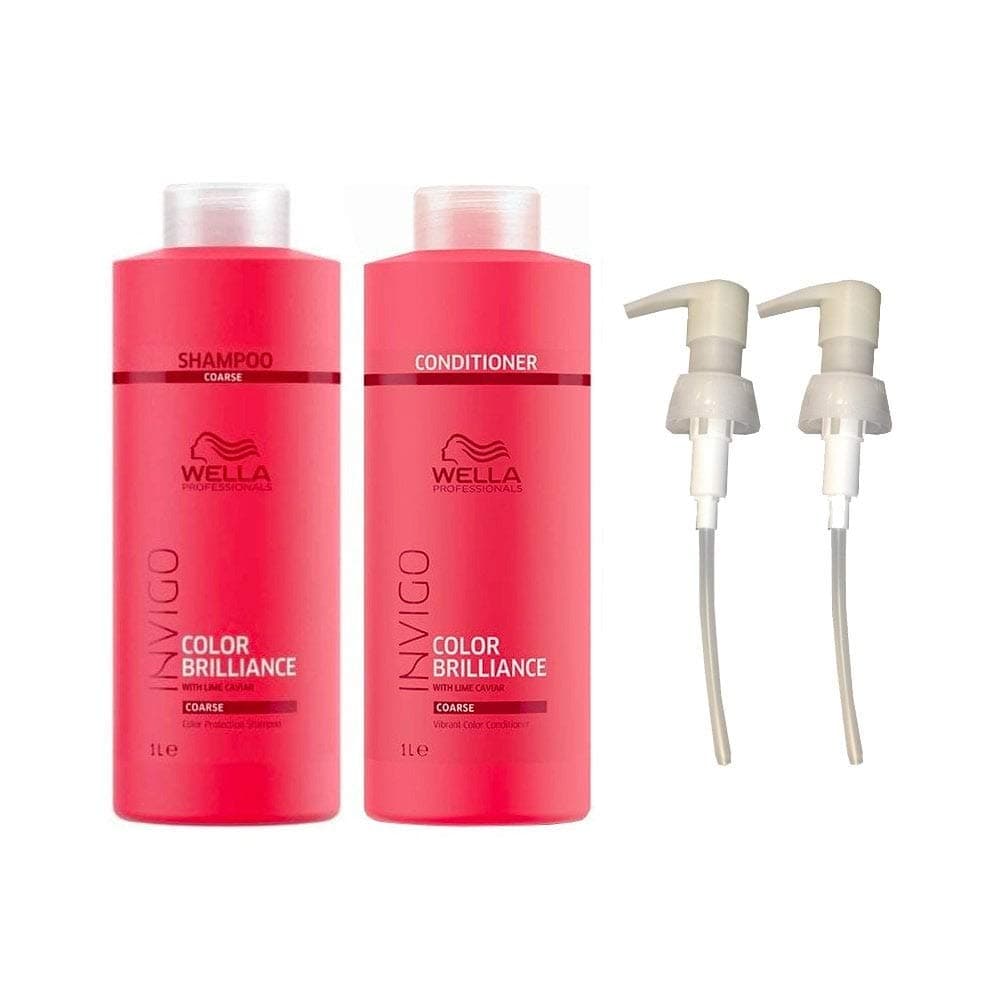 Invigo Brilliance Coarse Hair Shampoo & Conditioner Duo Litre Pack + Pumps