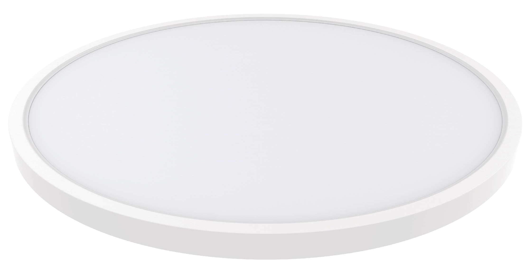 Taloya Extra Light Round 24 Watt LED Ceiling/Wall Light 30 cm Diameter, 24 mm Flat, 1920 Lumen, 120 ° Beam Angle, White Wipe Clean, Plastic, neutral-weiß 24.00 wattsW 230.00 voltsV