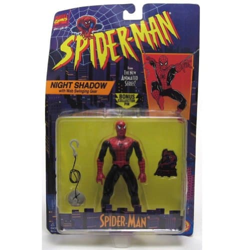 Spider-Man from the New Animated Series: Night Shadow Spider-Man with Web swinging Gear