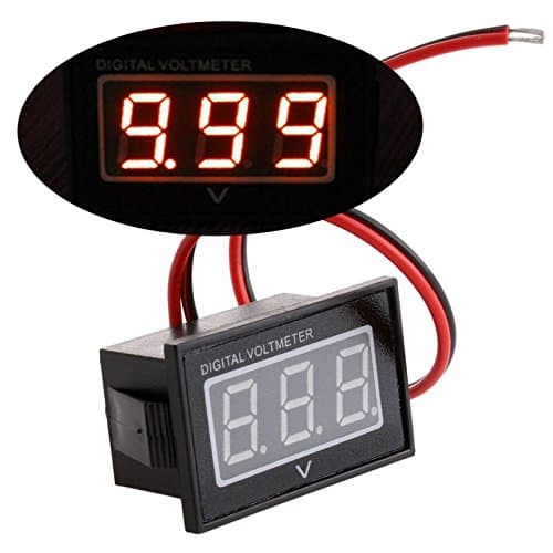 Xuniu 24V 36V 48V Golf Cart Red Digital Voltage Meter Battery Gauge DC15-120V Club Car