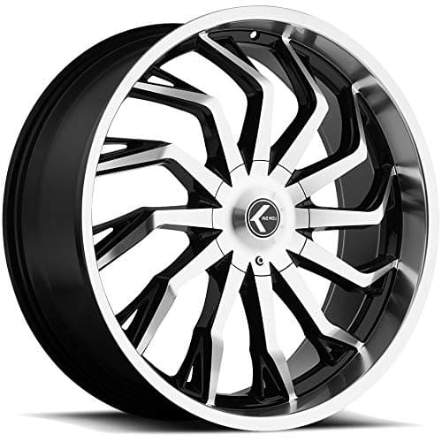 KRAZE SCRILLA KR142 Black Machined Face Wheel Finish (22 x 9.5 inches /5 x 115 mm, 18 mm Offset)