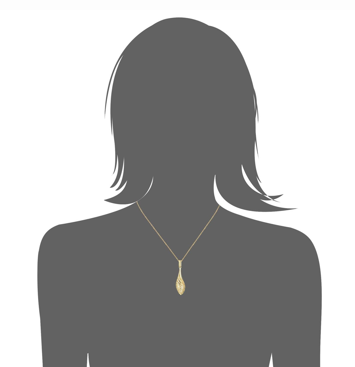 Sterling Silver Pendant Necklace Filigree Teardrop Bead with Cubic Zirconia, 16.5+1.2" Extender