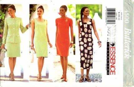 Butterick 4500 Sewing Pattern Misses Jacket and Dress Size 8 - 12 - Bust 31 1/2 - 34
