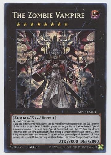 YU-GI-OH! The Zombie Vampire - MP23-EN024 - Prismatic Secret Rare - 1st Edition - Collectible Card - Trading Card - 1 Piece