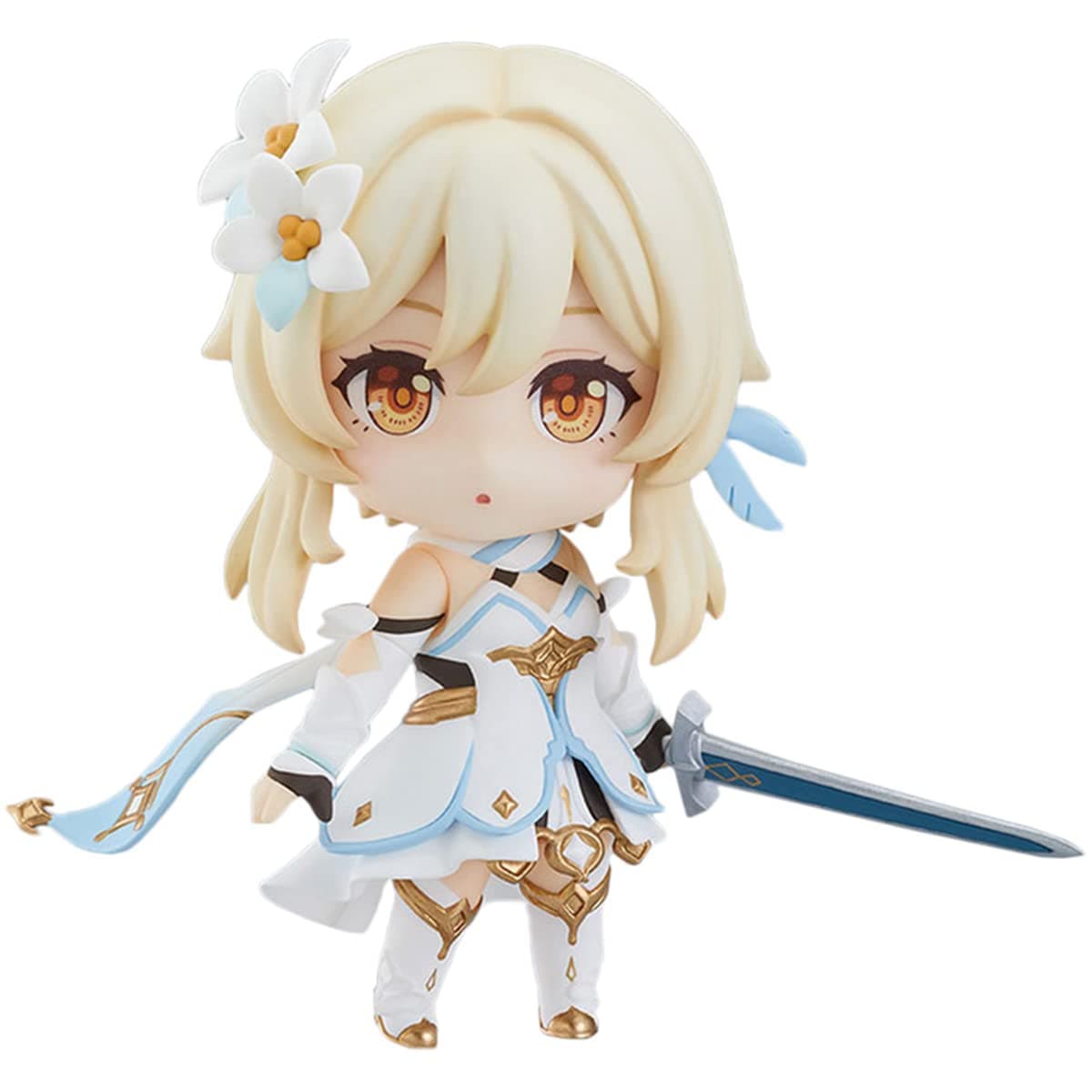 Genshin Impact Figure Traveler Lumine Aether Venti Nendoroid Action Figure Game Character Toy Model (Lumine), YS-300