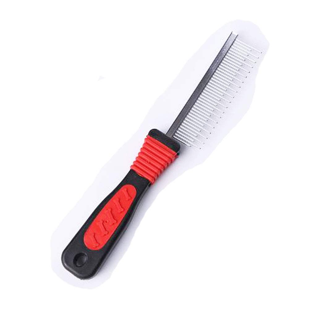Dog or Cat Grooming Comb; Stainless Steel Dog Comb/Cat Comb with Comfortable Handle for Short or Long Hair Deshedding, Dematting.