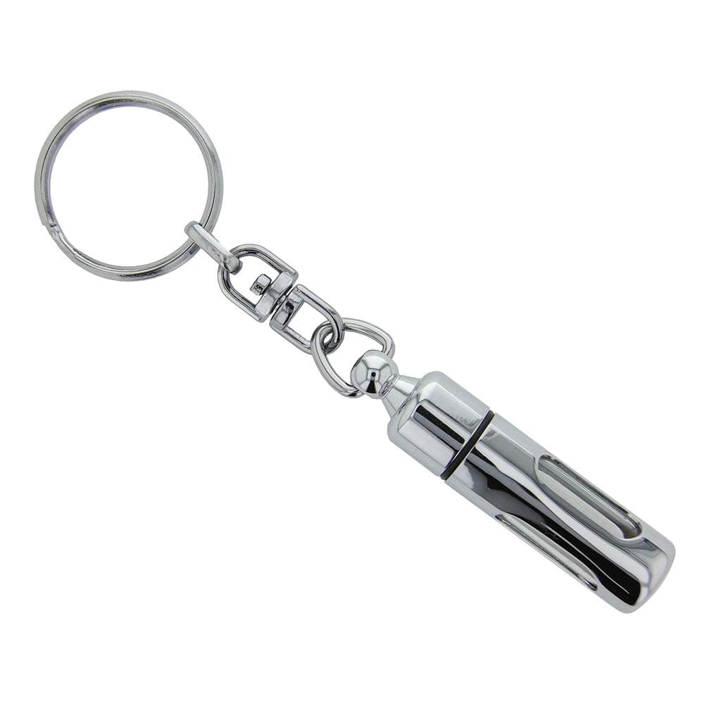 Oil Vial Chrome with Window