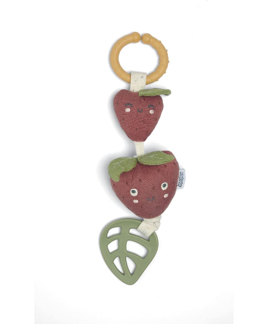 Mamas & Papas Linkie Teething Toy, Grateful Garden, Strawberry