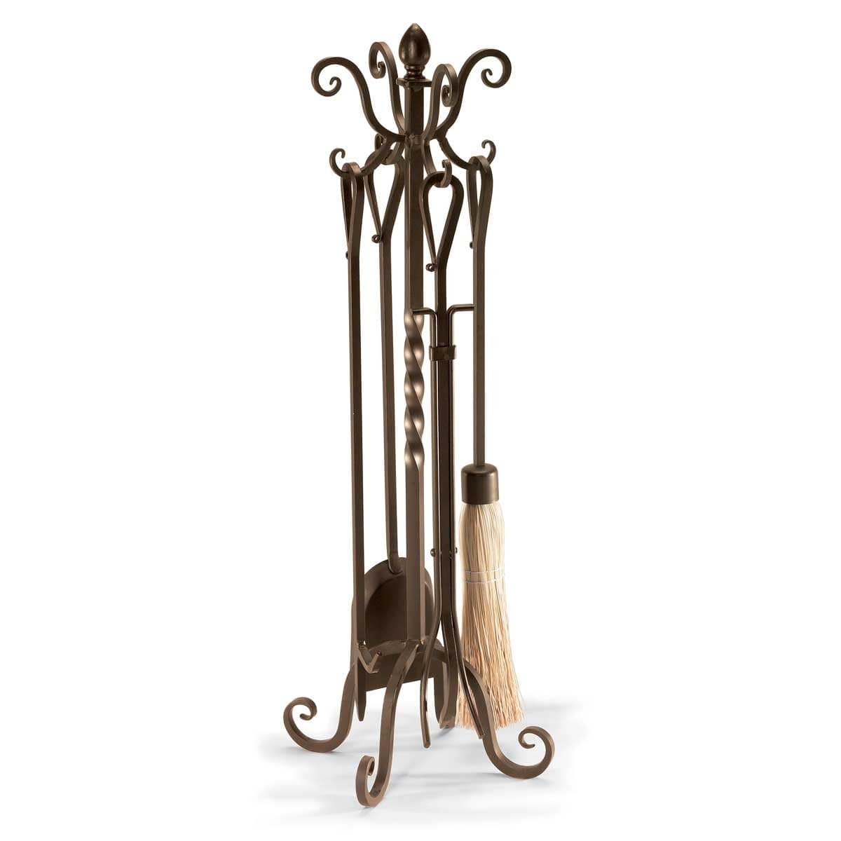 Pilgrim Home and Hearth 19008 Victorian Fireplace Tool Set, Brushed Bronze