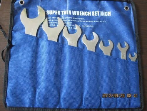 7 pc Piece Super Thin Wrench Set SAE Transmission Brake Hydraulic Spanner