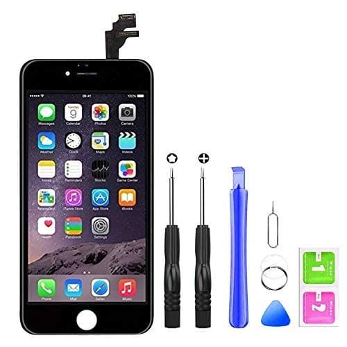 Hoonyer Screen Replacement for iPhone 6 Plus LCD Touch screen Display and Digitizer Assembly Glass Touch Screen Replacement iPhone 6 Plus with Repair Tools (Black)