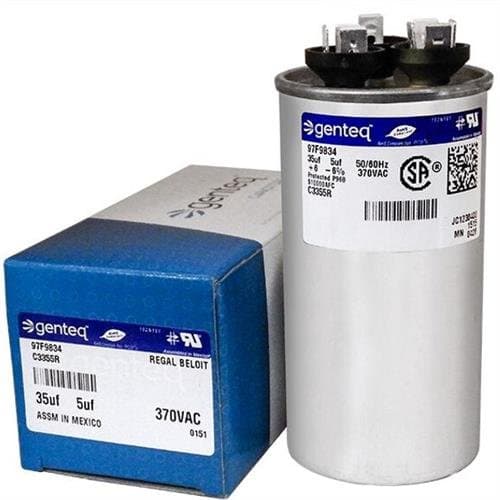B9457-5300 - 35 + 5 uf MFD 370 Volt VAC - Goodman Round Dual Run Capacitor Upgrade