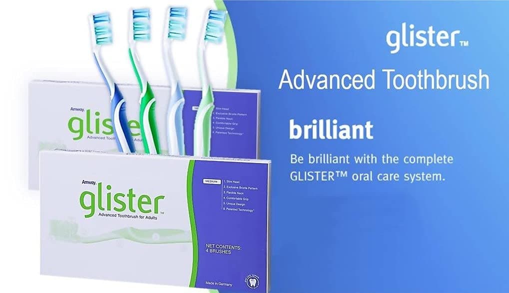 Amway 100957 High-Quality Toothbrush GLISTER™ Pack of 4