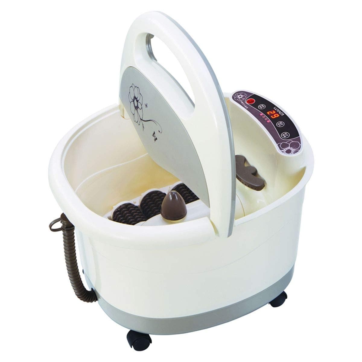 SKY LAND Foot Massage Spa Bath with Heat, Remote Control, Temperature Control, Bubbles, Timer, Massage Roller Pedicure Foot Spa Tub Foot Soaker for Soothe & Relax Tired Feet, Em-2165