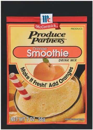 McCormick Produce Partners Drink Mix, Orange Smoothie, 2-Ounce Unit